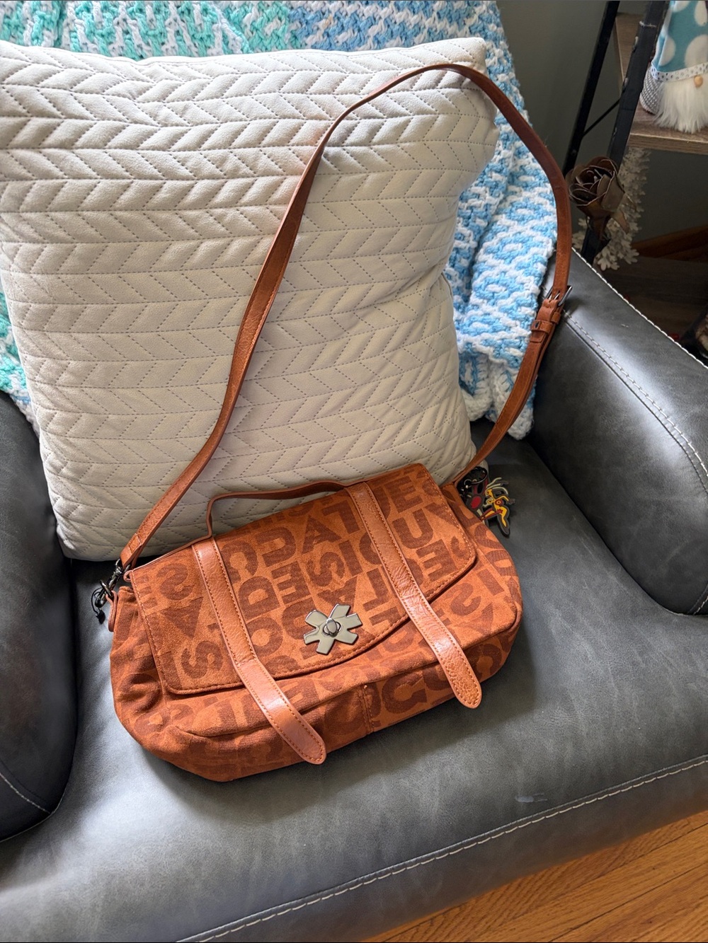 Desigual Bronx Brown Patterned Shoulder Bag